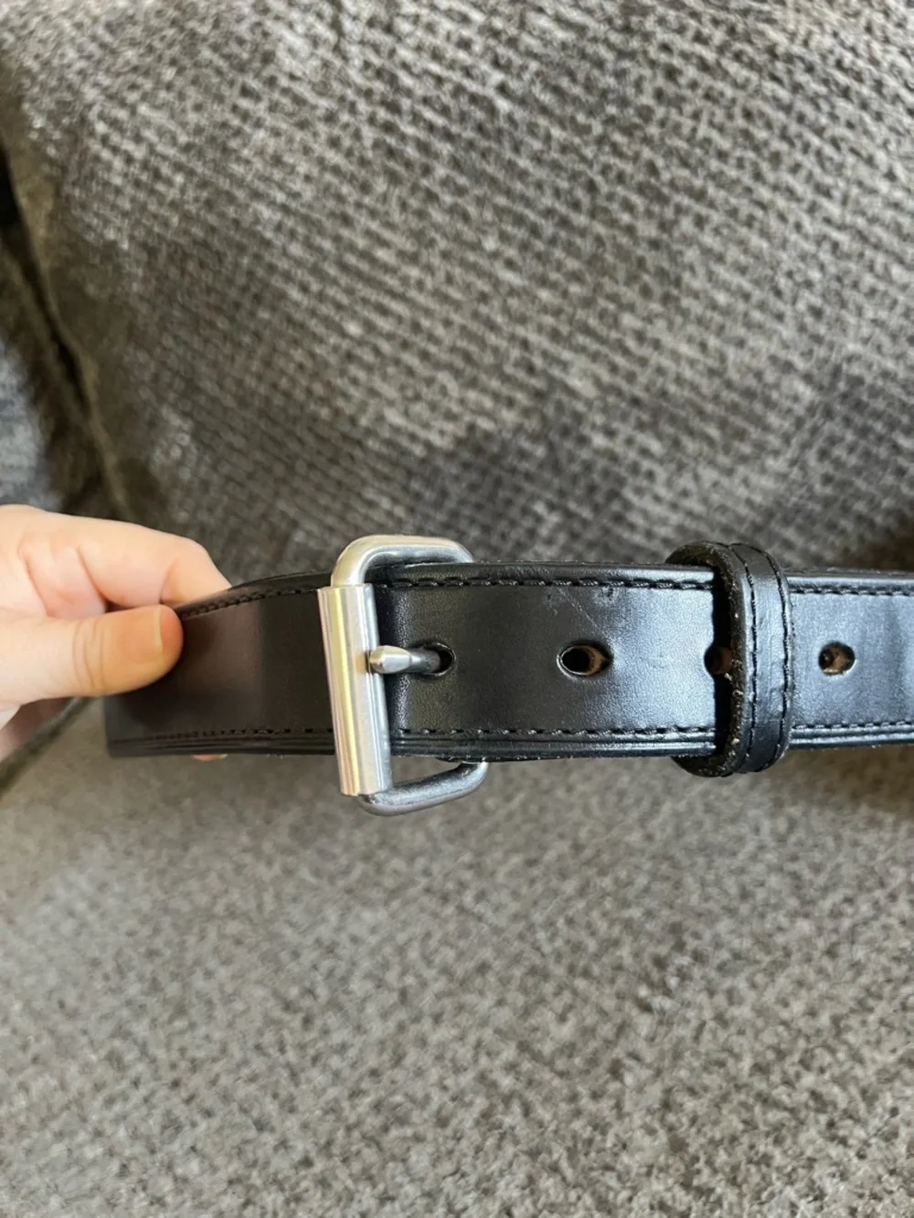 Hanks Belts Men’s Steel Core Heavy Duty Black Leather Belt Size 42
